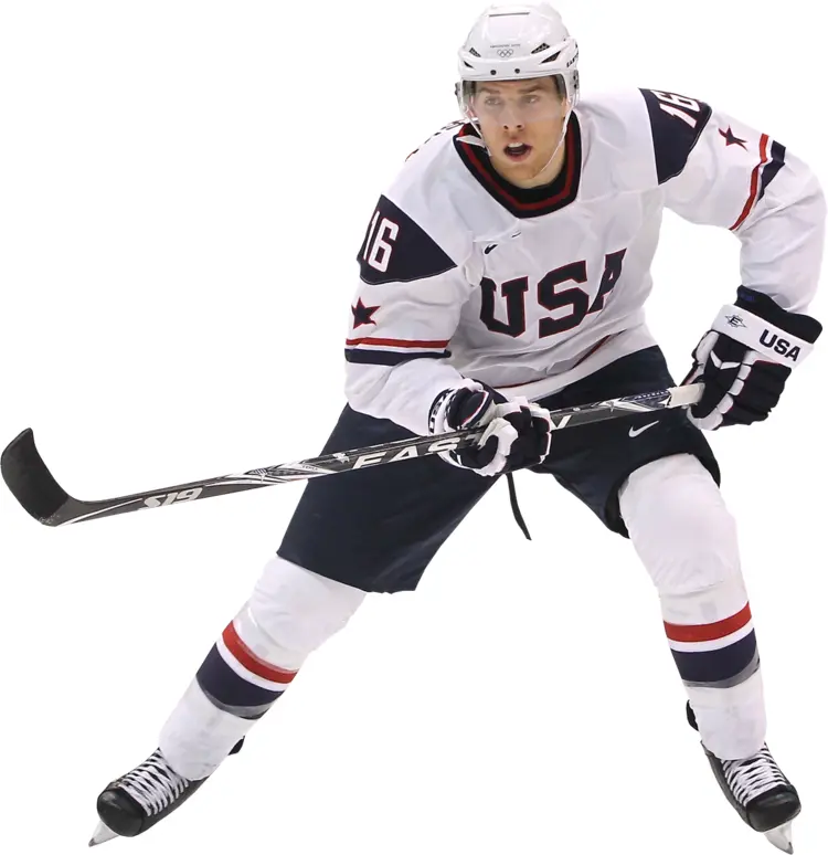 USA Hockey Player in Action