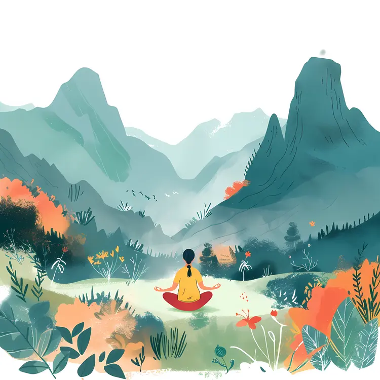 Meditation in Nature with Mountains