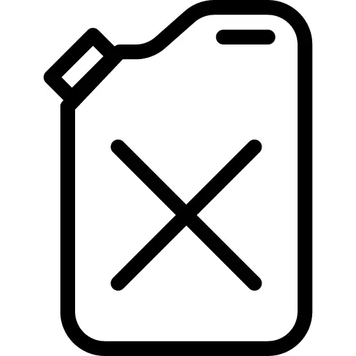 Black and White Gas Can Icon