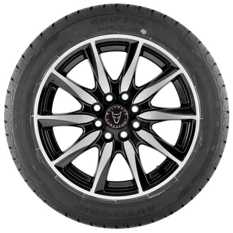 Black Car Wheel with Tire