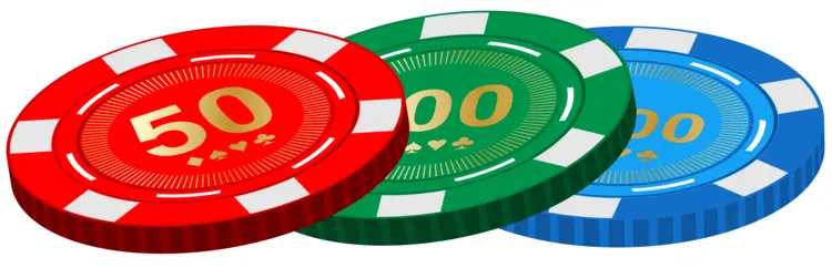 Red, Green, and Blue Poker Chips