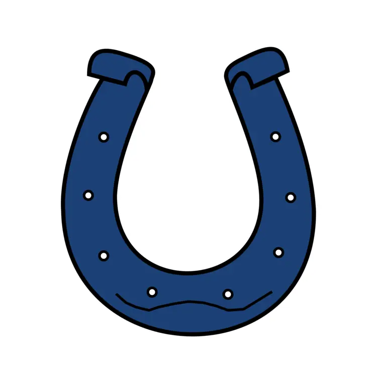 Blue Horseshoe Symbol