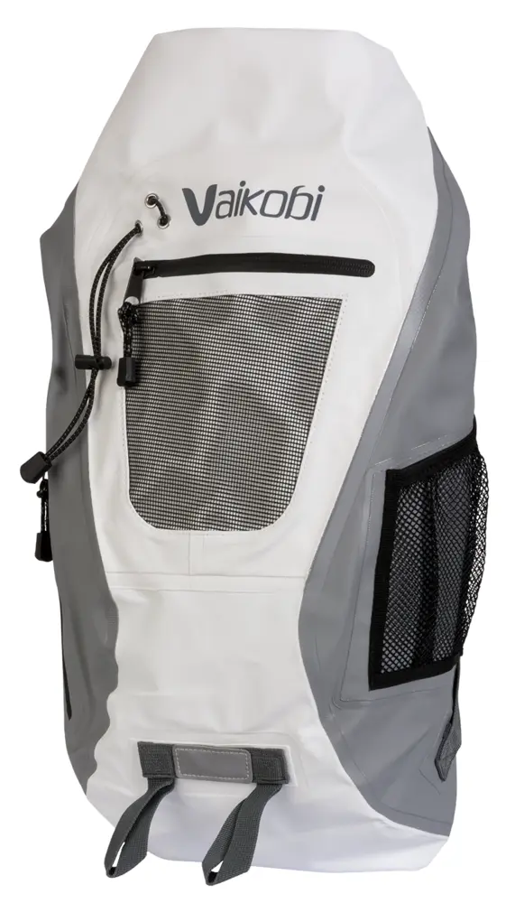 White and Gray Backpack for Water Sports