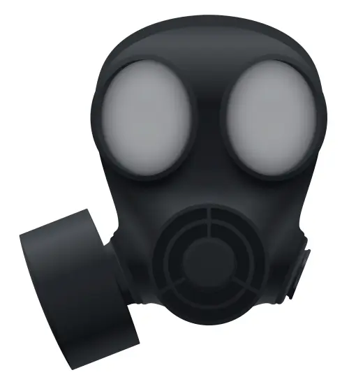 Black Gas Mask Illustration