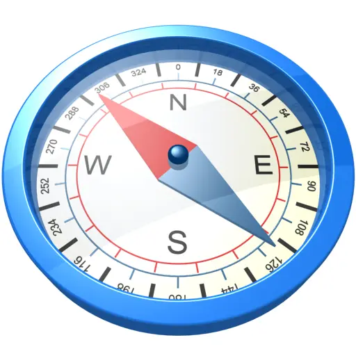 Blue Compass for Navigation and Adventure