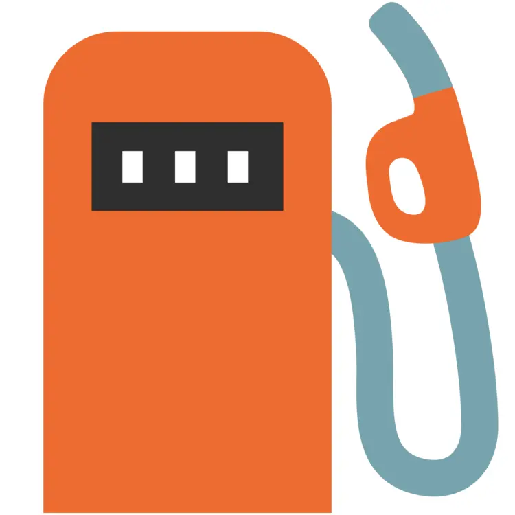 Orange Fuel Pump Icon