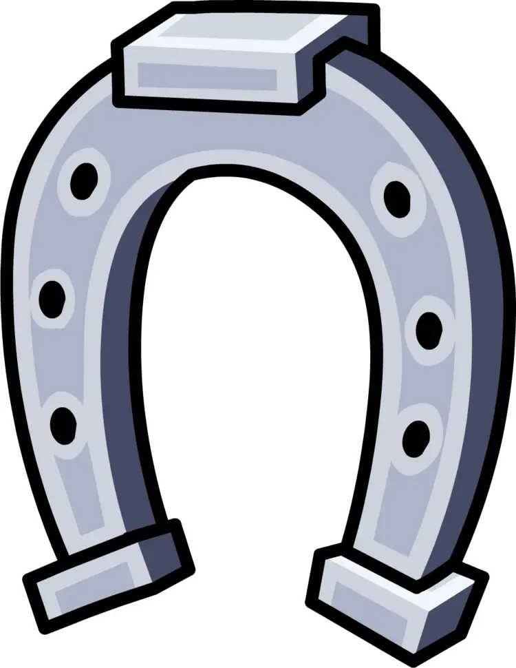Gray Horseshoe Symbol of Luck