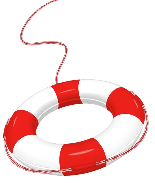 Red and White Lifebuoy for Water Safety