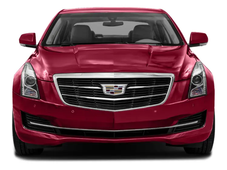 Red Cadillac Sedan Front View