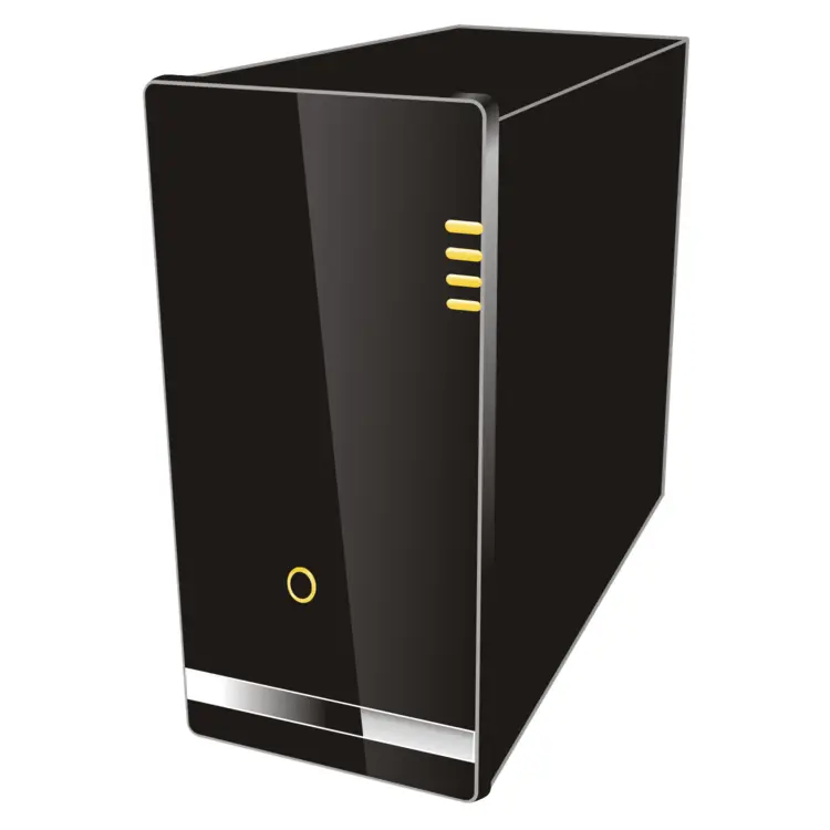 Black Computer Tower for Desktop Setup
