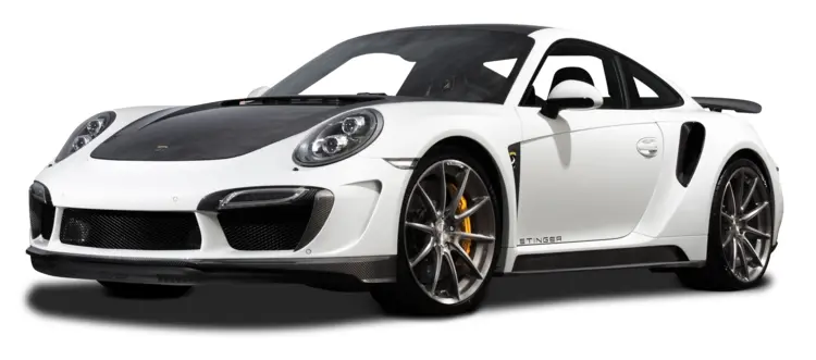 White Porsche GT3 Sports Car