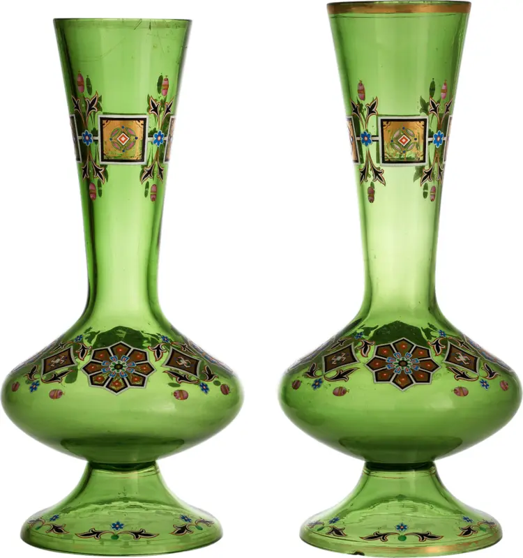 Elegant Green Decorative Vases