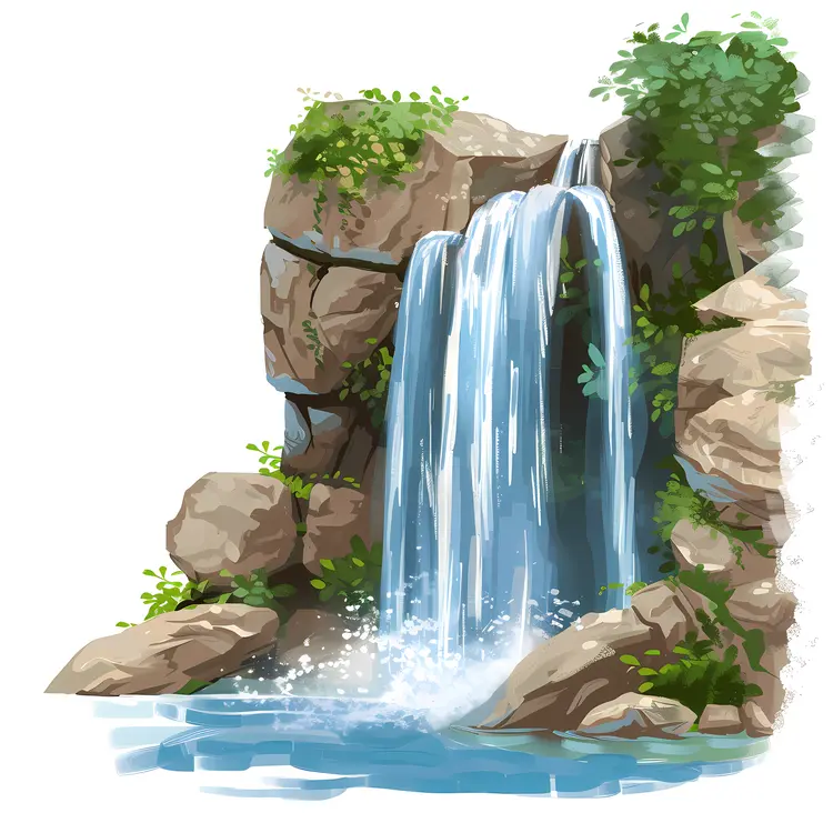 Beautiful Waterfall in Nature