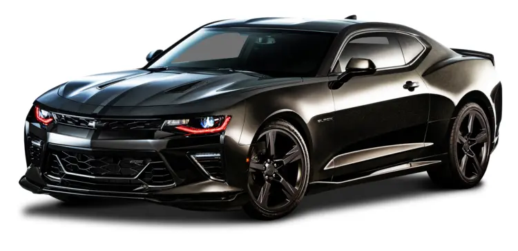 Black Muscle Car with Aggressive Look