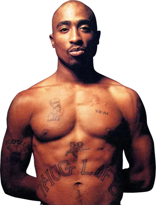 Shirtless Man with Tattoos