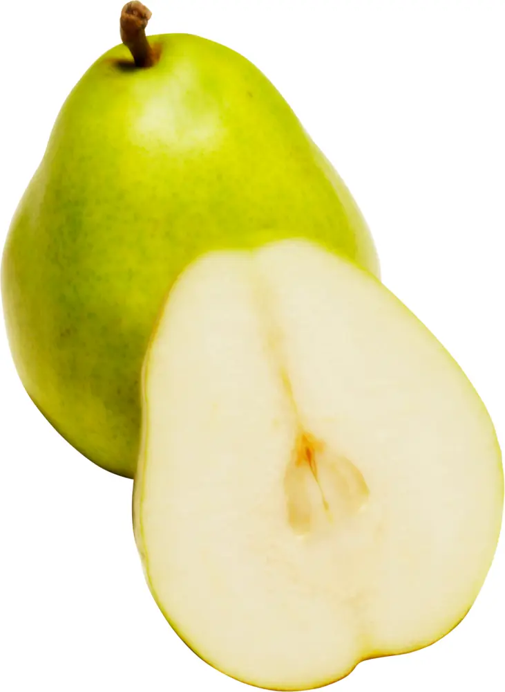 Green Pear with Slice