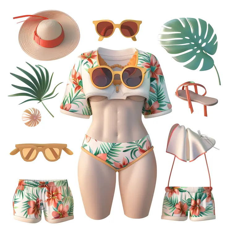 Colorful Summer Beach Outfit