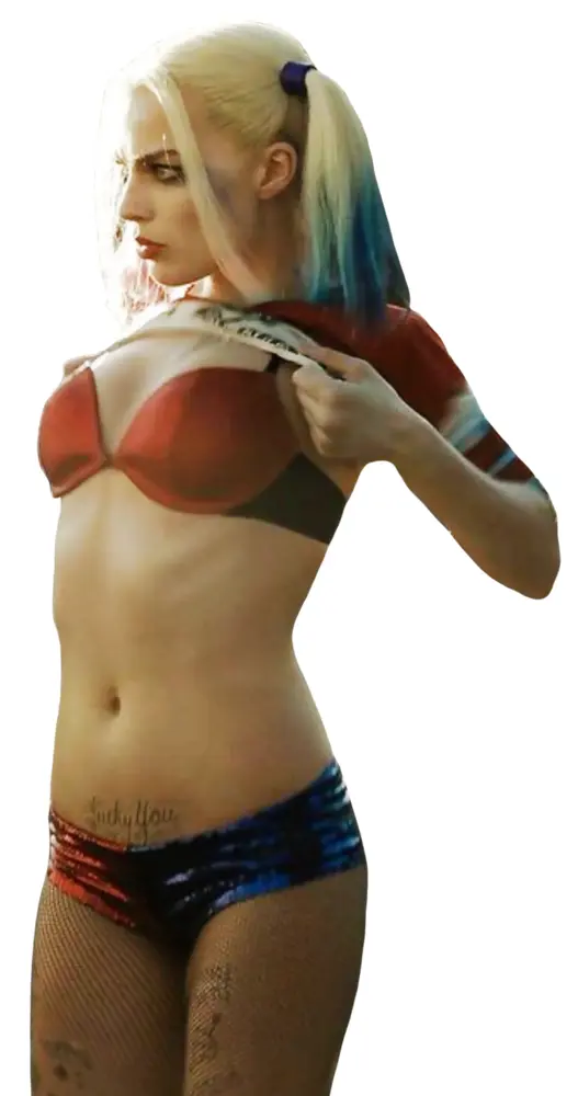 Harley Quinn with Bat in Costume