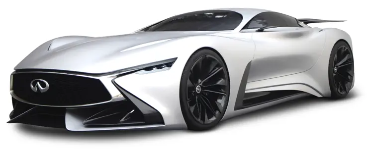 White Infiniti Concept Car with Futuristic Design