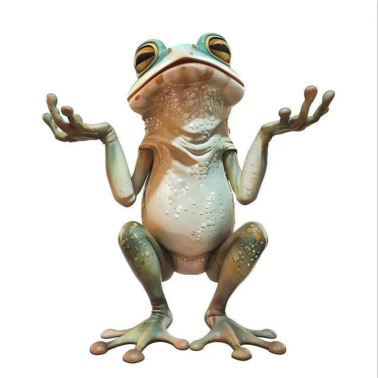 Green Standing Frog