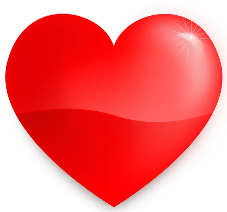 Shiny Red Heart Symbol