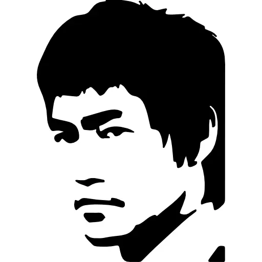 Black and White Portrait of a Serious Person with Short Hair