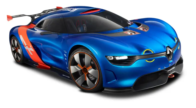 Sleek Blue Sports Car
