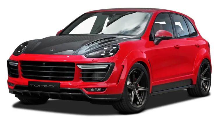 Red Porsche Cayenne SUV