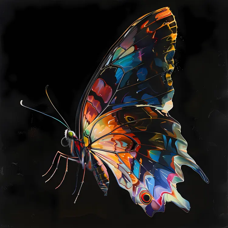 Colorful Butterfly in Flight