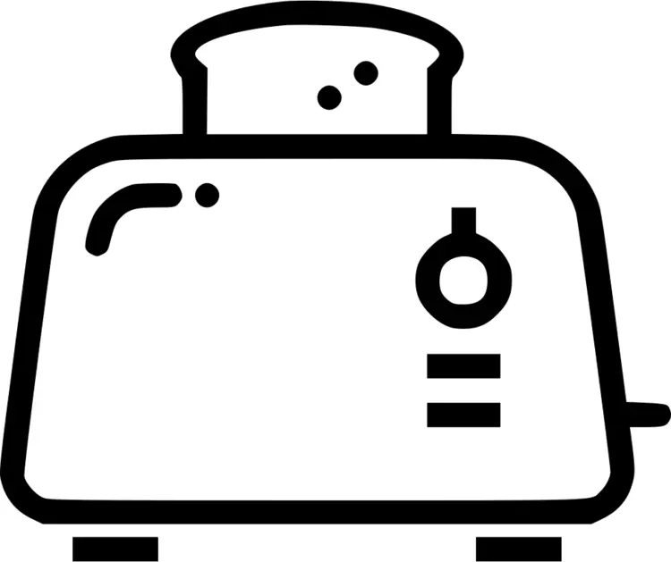 Simple Toaster Icon for Kitchen Appliances