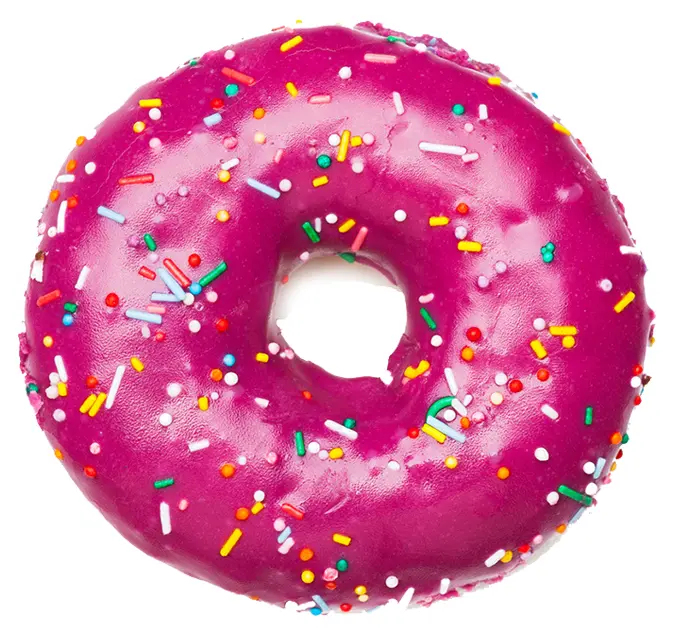 Delicious Pink Donut with Sprinkles