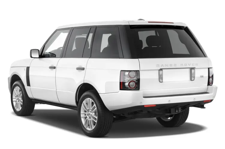 White SUV Rear View