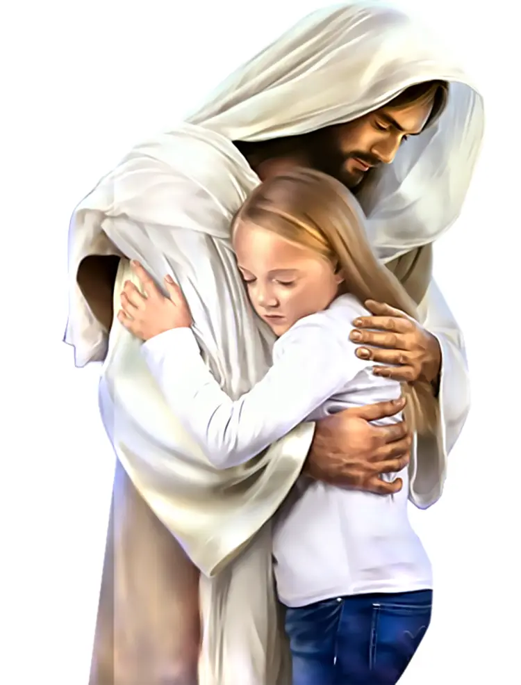 Man Hugging Girl Illustration