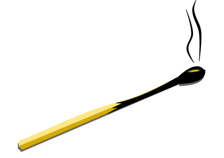 Burnt Matchstick with Smoke