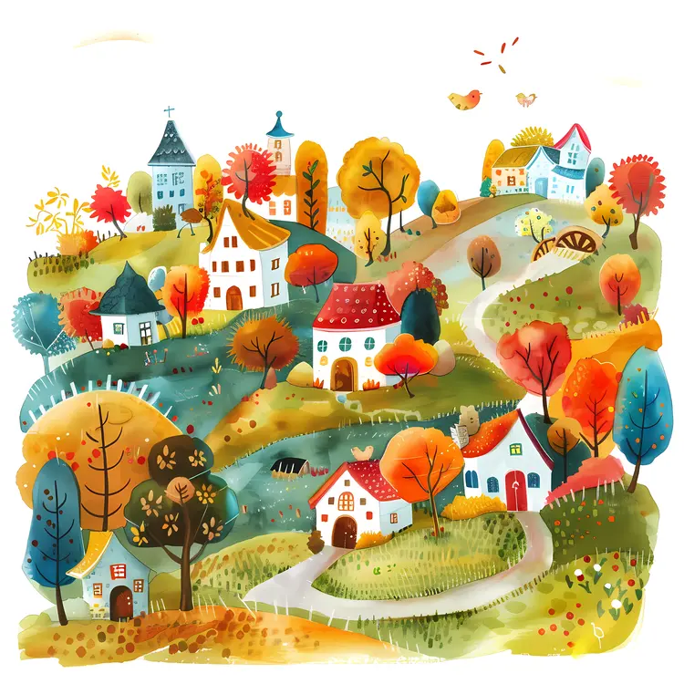 Small cute doodle house