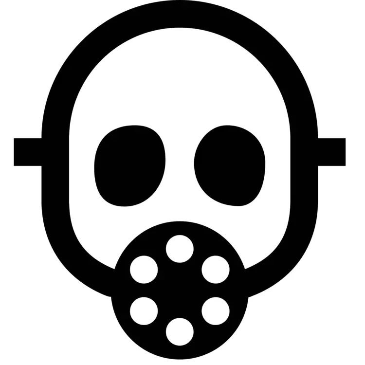 Gas Mask Icon Illustration