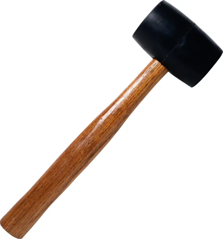 Rubber Mallet with Wooden Handle