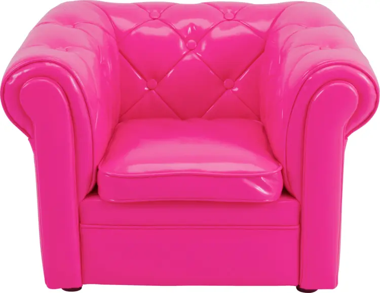 Bright Pink Tufted Armchair