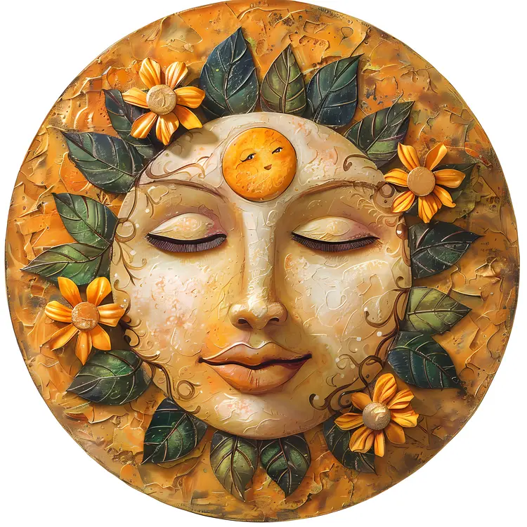 Sun Face Botanical Art