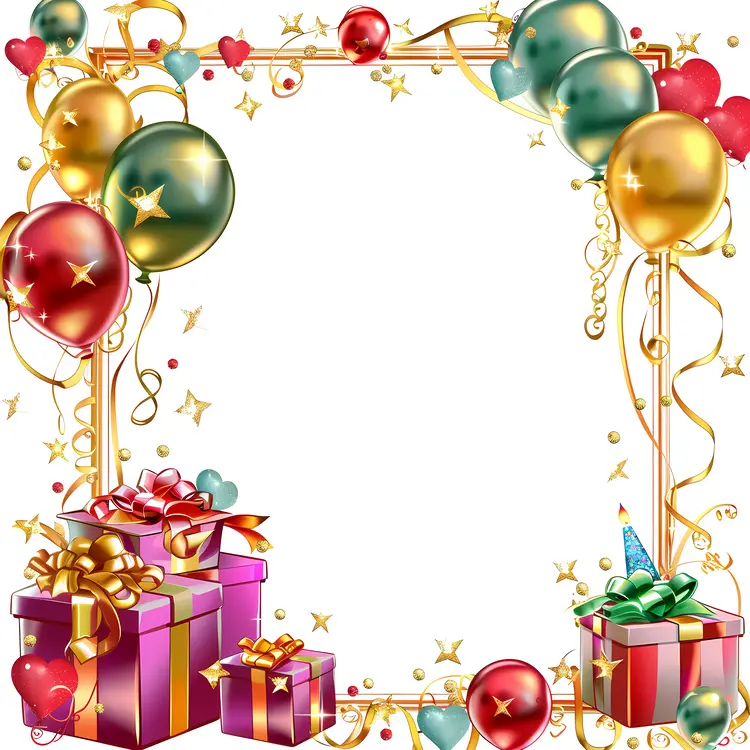 Festive Balloons and Gifts for Celebration
