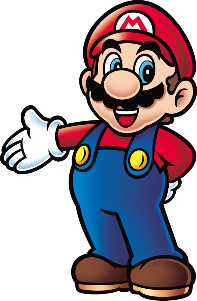 Famous Video Game Character in Red Hat and Blue Overalls
