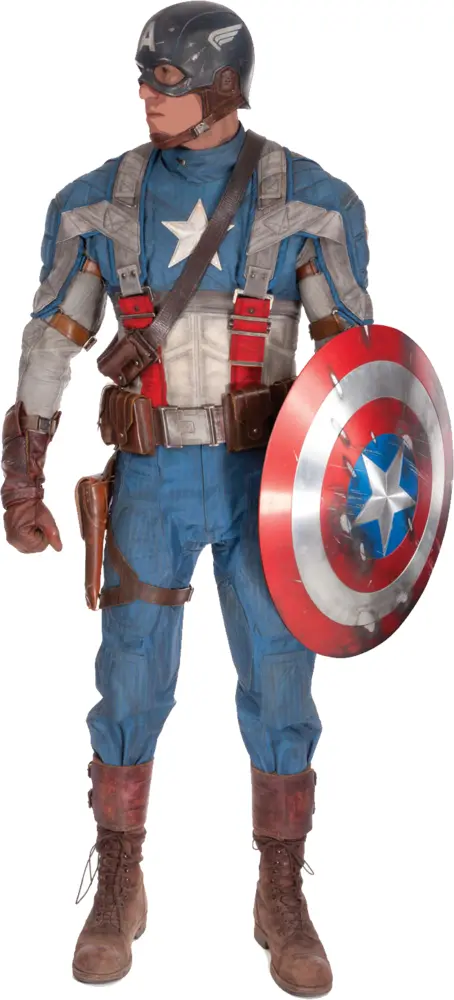 Captain America Standing with Shield
