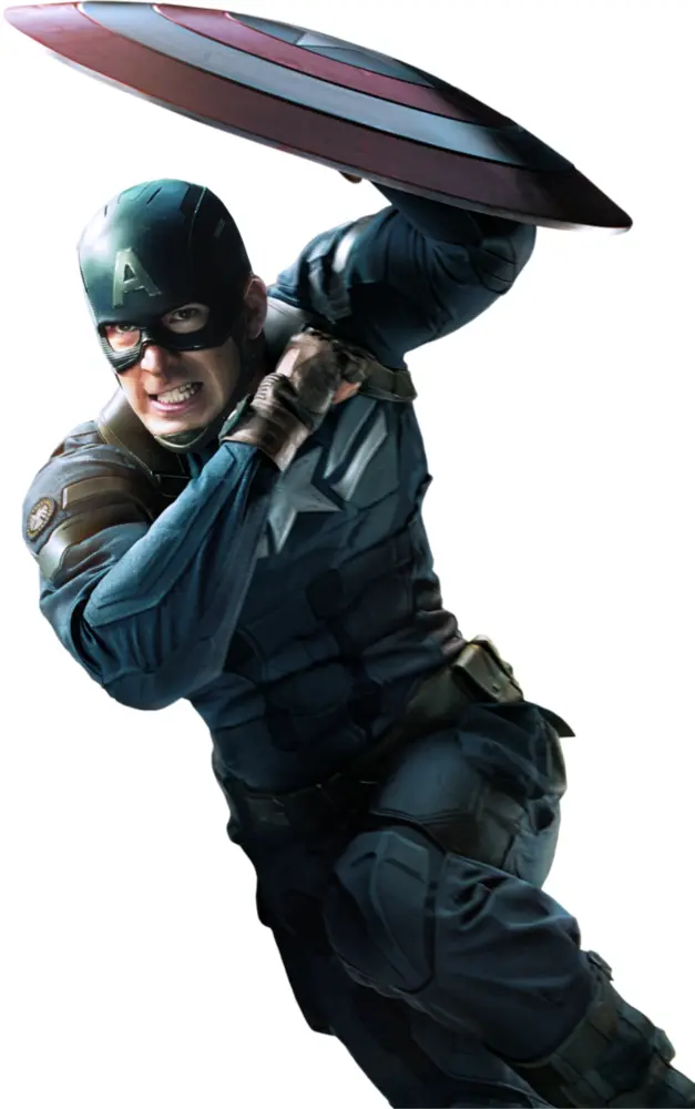 Captain America Defending with Shield