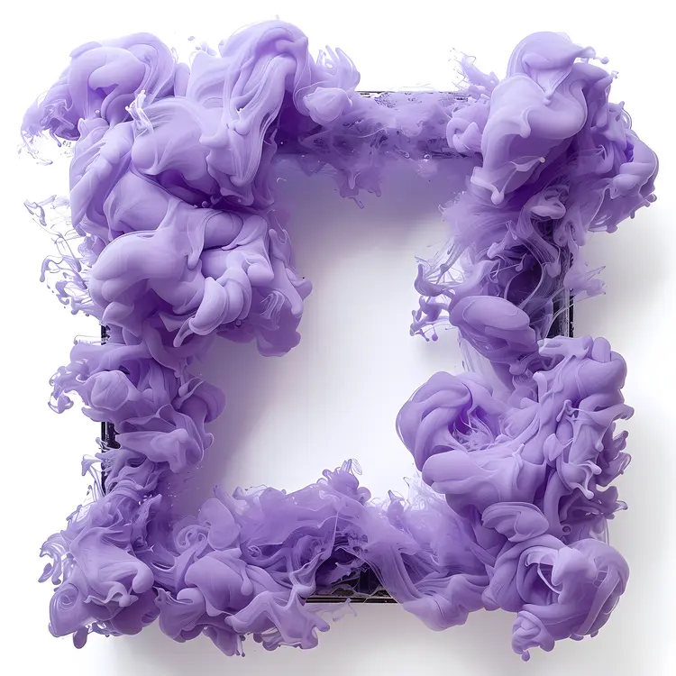 Purple Ink Swirl Abstract Art