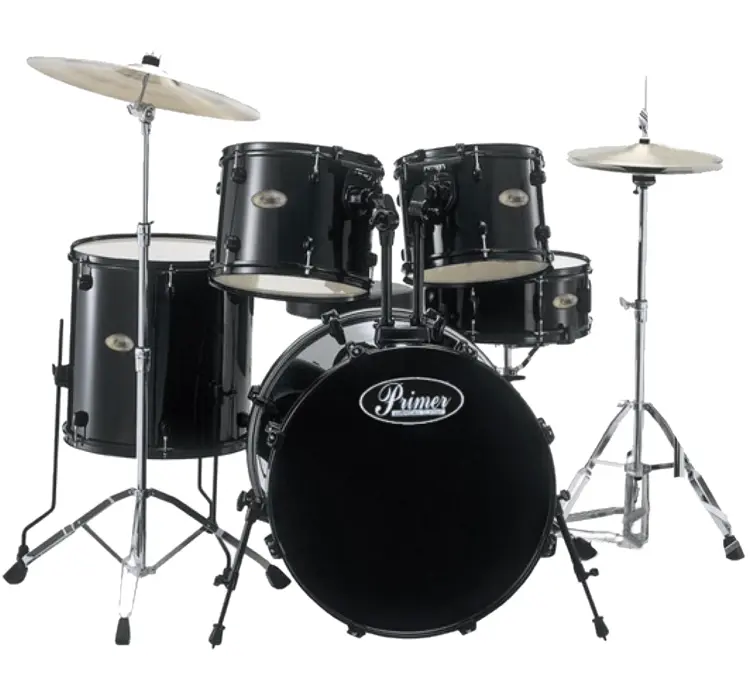 Black Drum Set with Cymbals