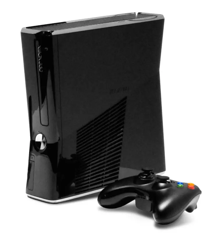 Black Gaming Console with Controller