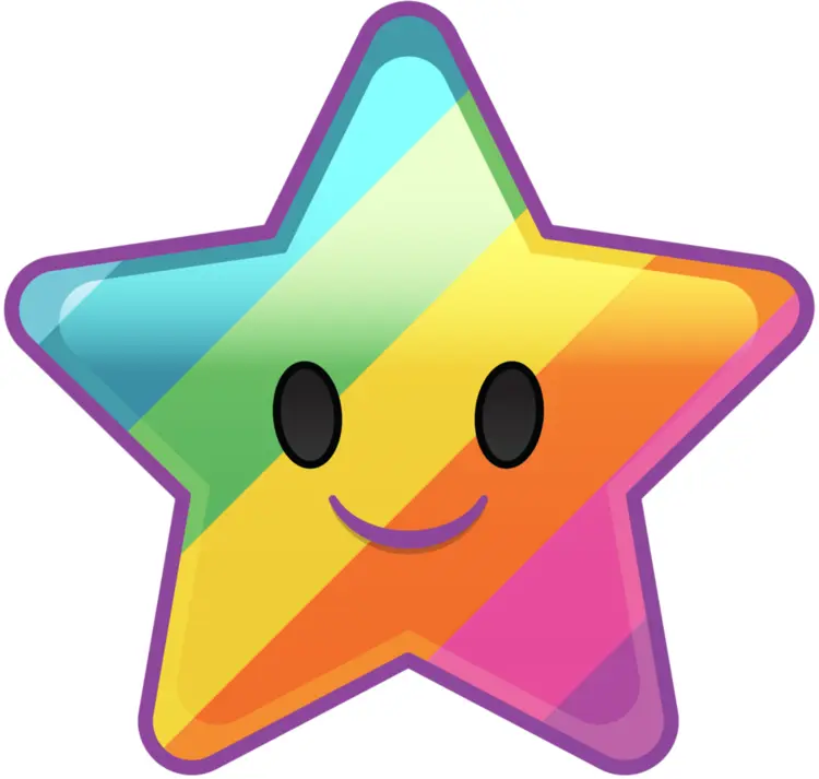 Smiling Rainbow Star Cartoon