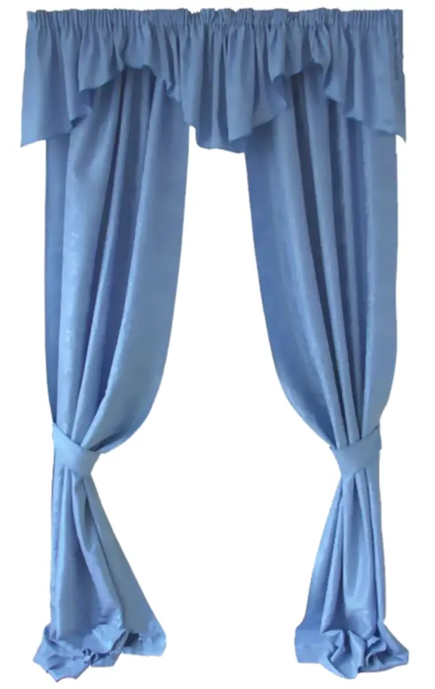 Elegant Blue Window Curtain