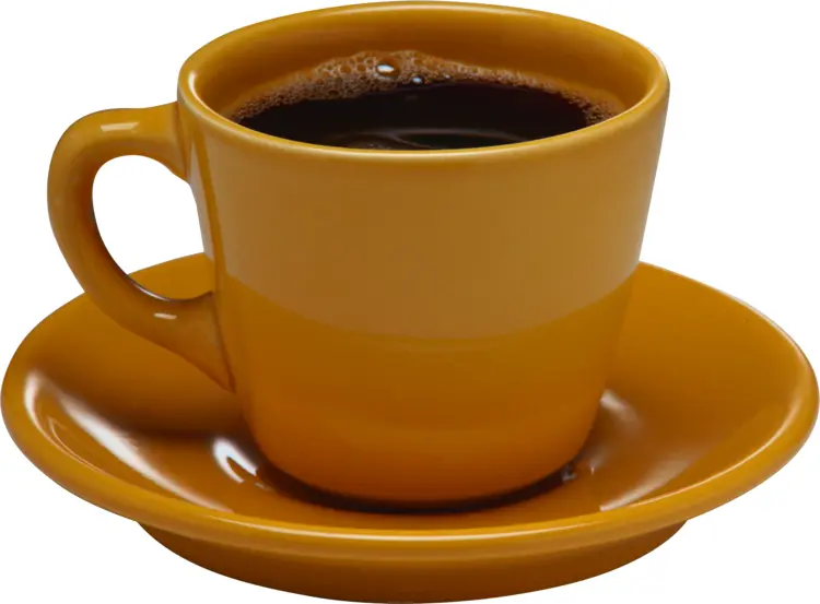 Yellow Coffee Cup with Saucer