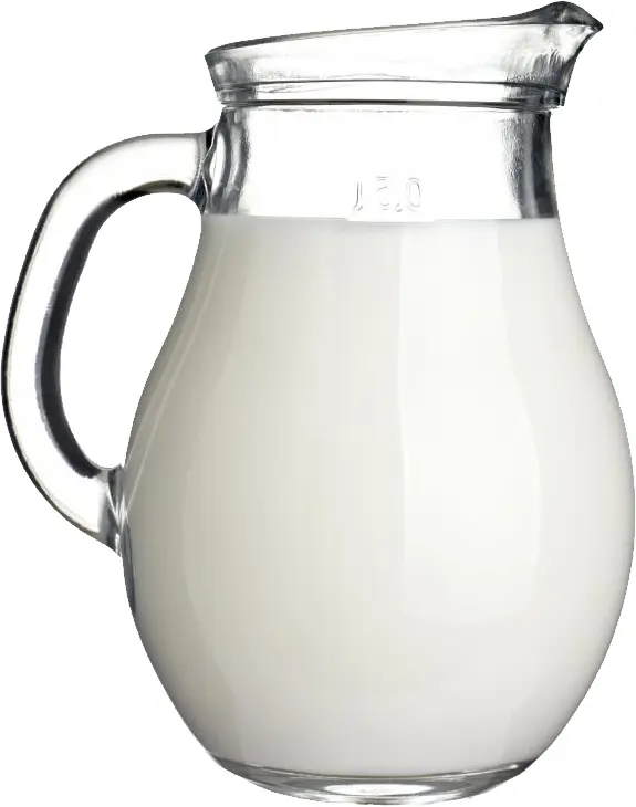 Glass Pitcher of Fresh Milk